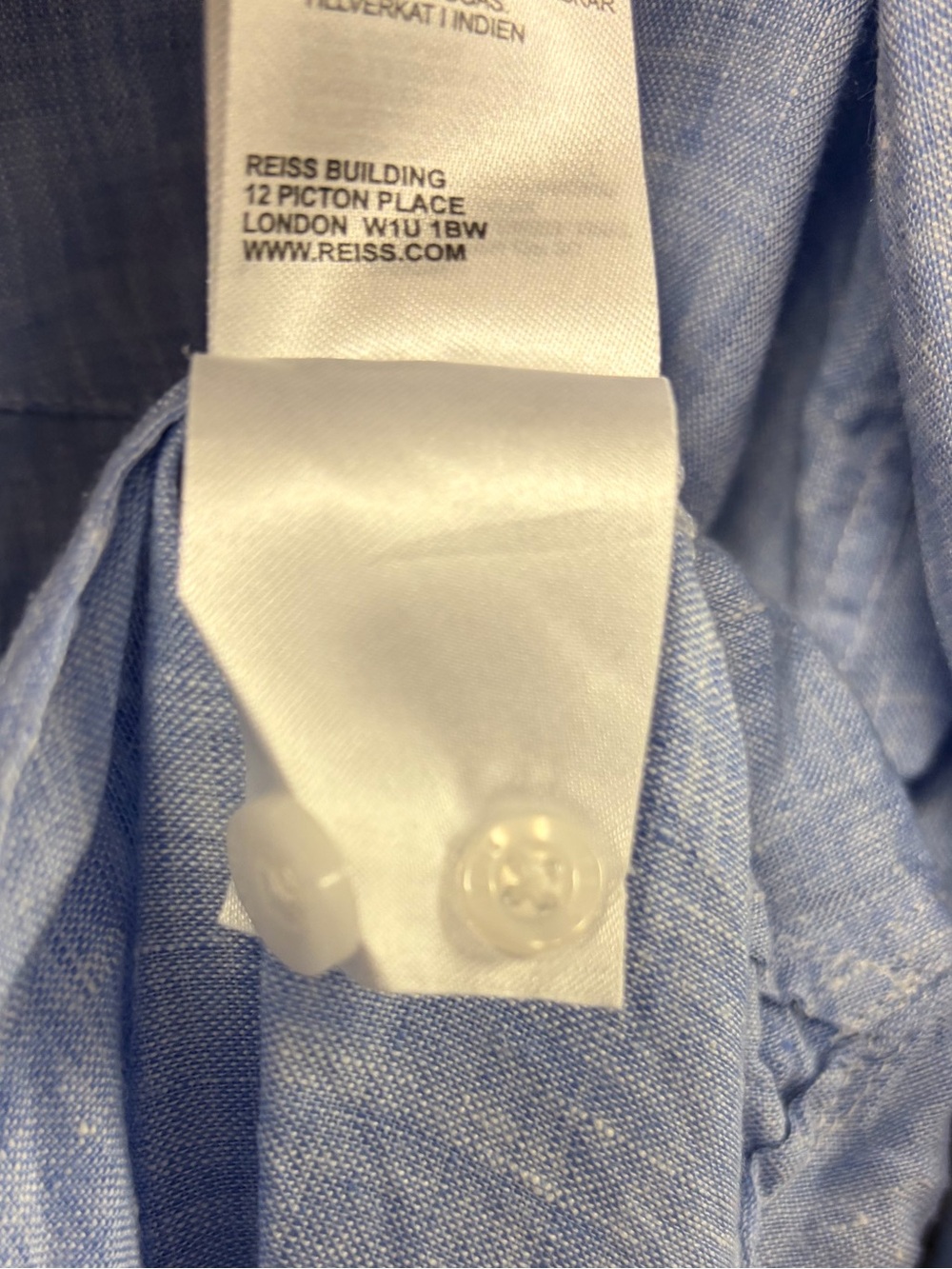 Reiss Belle Linen Button-Up Business Casual Lightweight Shirt Size 8 - Picture 9 of 9